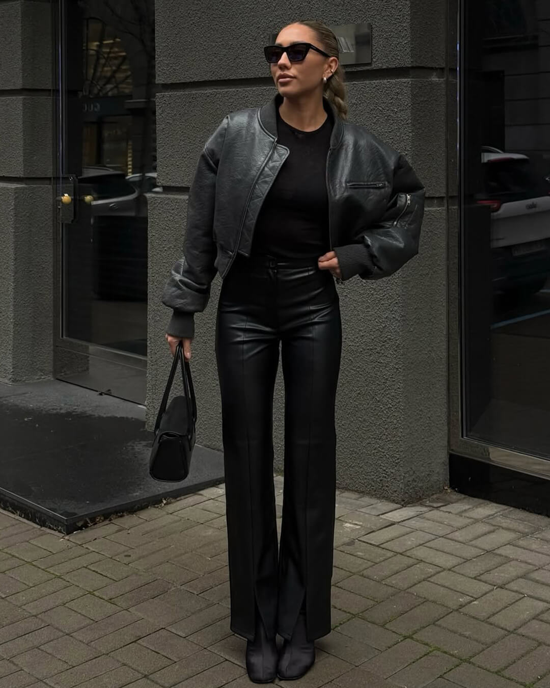 Michelle Faux Leather Flare Pants