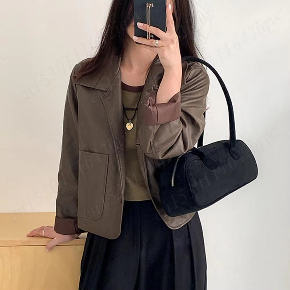 Pauleen Baguette Suede Bag