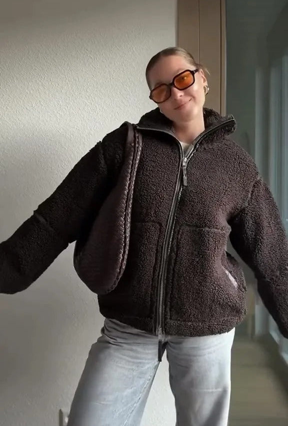 Susan Zip Up Teddy Jacket